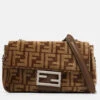 The Luxury Closet FENDI Beige/Brown Zucca Velvet And Leather Midi Chain Baguette Bag 2 The Luxury Closet FENDI Beige/Brown Zucca Velvet And Leather Midi Chain Baguette Bag -Best Jewelry Store luxury women fendi used handbags p969549 018