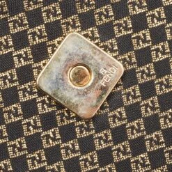 The Luxury Closet FENDI Gold/Black Printed Fabric And Leather Mini Mama Baguette Bag 15 The Luxury Closet FENDI Gold/Black Printed Fabric And Leather Mini Mama Baguette Bag -Best Jewelry Store luxury women fendi used handbags p996041 006