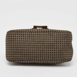 The Luxury Closet FENDI Gold/Black Printed Fabric And Leather Mini Mama Baguette Bag 17 The Luxury Closet FENDI Gold/Black Printed Fabric And Leather Mini Mama Baguette Bag -Best Jewelry Store luxury women fendi used handbags p996041 013