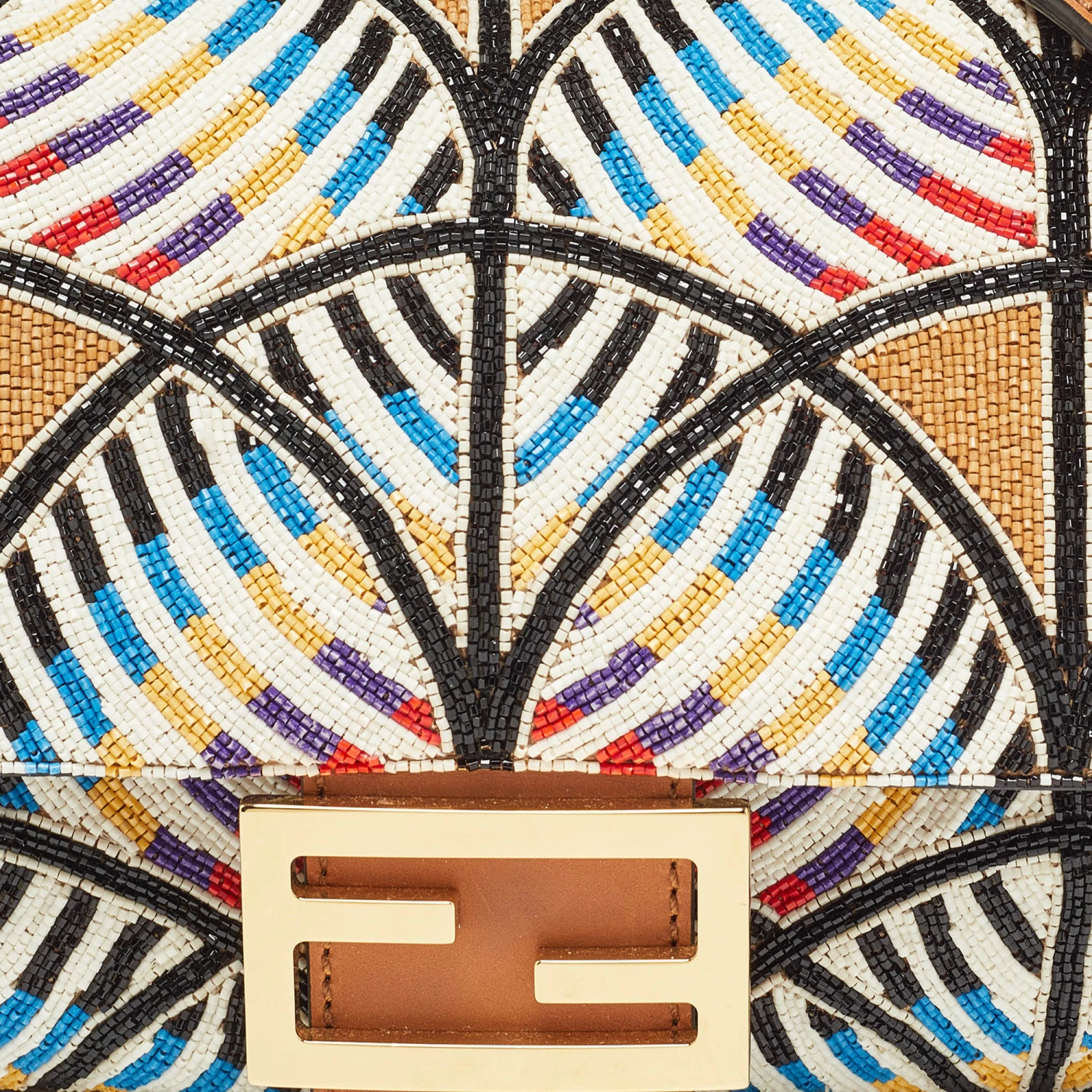 The Luxury Closet FENDI Multicolor Peacock Motif Beaded Baguette Bag 7 The Luxury Closet FENDI Multicolor Peacock Motif Beaded Baguette Bag - Image 5