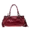 The Luxury Closet Givenchy Red Leather Drawstring Shoulder Bag -Best Jewelry Store luxury women givenchy used handbags p166417 006