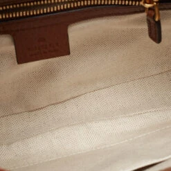 The Luxury Closet GUCCI Blue/Brown GG Denim And Leather Small Jackie 1961 Hobo -Best Jewelry Store luxury women gucci new handbags p1004945 003