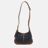 The Luxury Closet GUCCI Blue/Brown GG Denim And Leather Small Jackie 1961 Hobo -Best Jewelry Store luxury women gucci new handbags p1004945 013