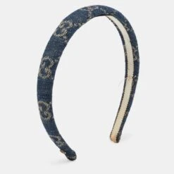 The Luxury Closet GUCCI Blue GG Denim Headband