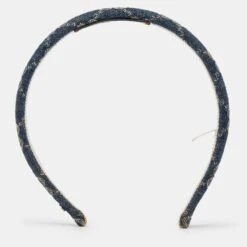 The Luxury Closet GUCCI Blue GG Denim Headband 12 The Luxury Closet GUCCI Blue GG Denim Headband -Best Jewelry Store luxury women gucci used accessories p1003675 004