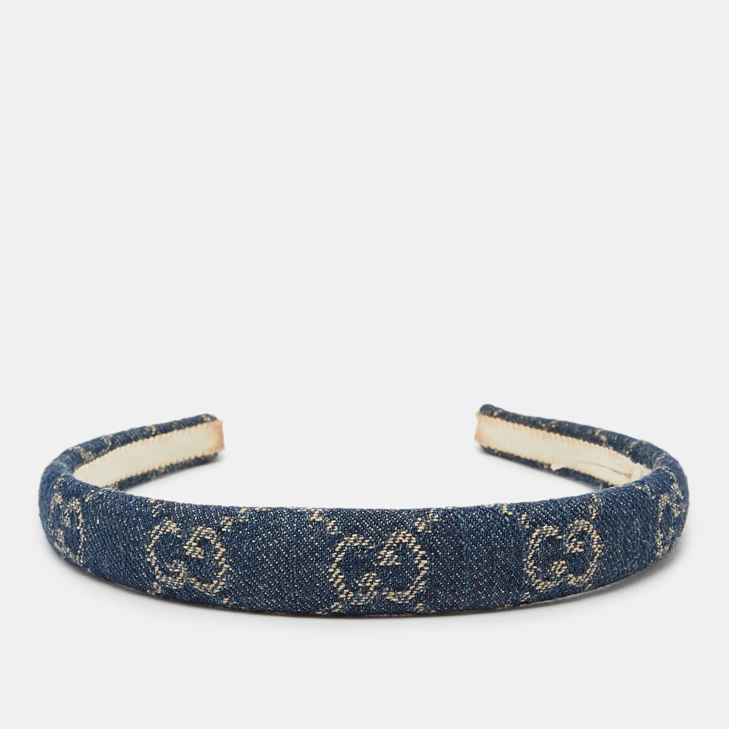 The Luxury Closet GUCCI Blue GG Denim Headband 4 The Luxury Closet GUCCI Blue GG Denim Headband - Image 2