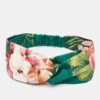 The Luxury Closet GUCCI Green Blooms Print Silk Headband -Best Jewelry Store luxury women gucci used accessories p950087 008