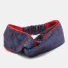 The Luxury Closet GUCCI Blue/Red Metallic Lurex Silk GG Supreme Headband -Best Jewelry Store luxury women gucci used accessories p990523 004
