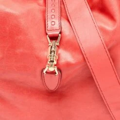 The Luxury Closet GUCCI Coral Red Leather Large New Jackie Hobo 14 The Luxury Closet GUCCI Coral Red Leather Large New Jackie Hobo -Best Jewelry Store luxury women gucci used handbags p921183 015