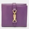 The Luxury Closet GUCCI Purple Leather Jackie 1961 French Wallet -Best Jewelry Store luxury women gucci used handbags p927822 015