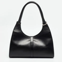 The Luxury Closet GUCCI Black Leather Jackie Tote -Best Jewelry Store luxury women gucci used handbags p972784 007