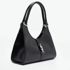 The Luxury Closet GUCCI Black Leather Jackie Tote -Best Jewelry Store luxury women gucci used handbags p972784 008