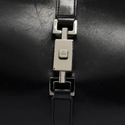 The Luxury Closet GUCCI Black Leather Jackie Tote -Best Jewelry Store luxury women gucci used handbags p972784 009