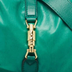 The Luxury Closet GUCCI Green Leather Medium New Jackie Hobo -Best Jewelry Store luxury women gucci used handbags p984845 1716525364 009