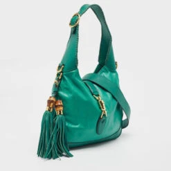 The Luxury Closet GUCCI Green Leather Medium New Jackie Hobo -Best Jewelry Store luxury women gucci used handbags p984845 1716525411 011