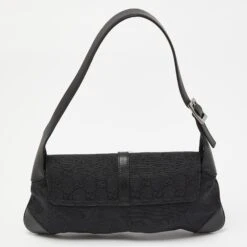 The Luxury Closet GUCCI Black GG Canvas And Leather Jackie O Hobo 13 The Luxury Closet GUCCI Black GG Canvas And Leather Jackie O Hobo -Best Jewelry Store luxury women gucci used handbags p992917 011