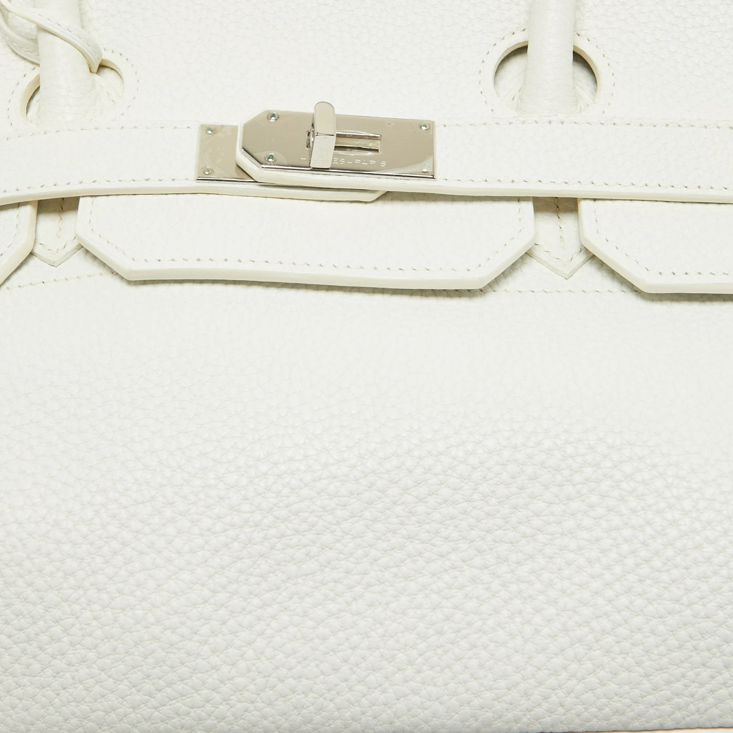 The Luxury Closet Hermes Blanc Taurillion Clemence Leather Palladium Finished Shoulder Birkin JPG 42 Bag 7 The Luxury Closet Hermes Blanc Taurillion Clemence Leather Palladium Finished Shoulder Birkin JPG 42 Bag - Image 5