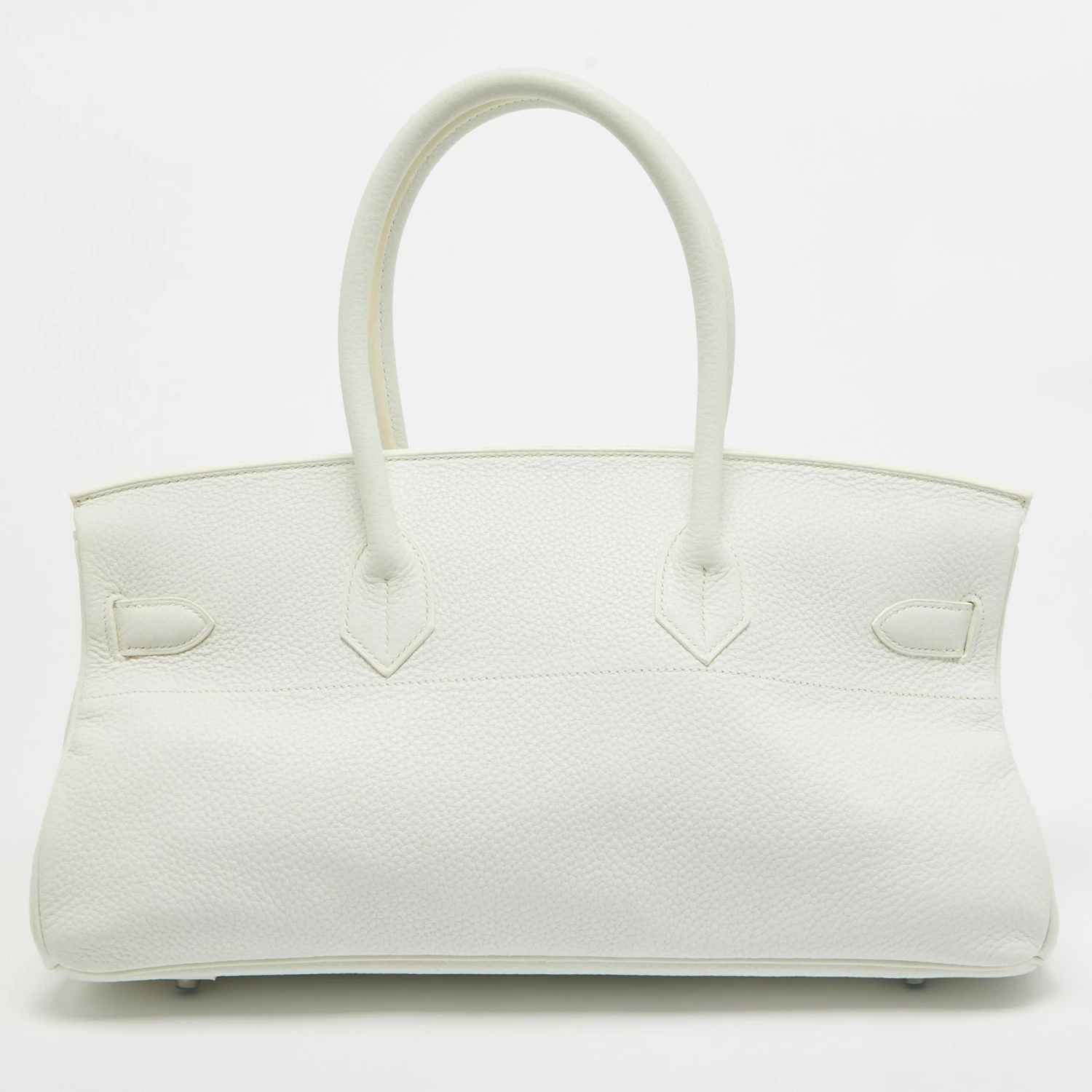 The Luxury Closet Hermes Blanc Taurillion Clemence Leather Palladium Finished Shoulder Birkin JPG 42 Bag 6 The Luxury Closet Hermes Blanc Taurillion Clemence Leather Palladium Finished Shoulder Birkin JPG 42 Bag - Image 4