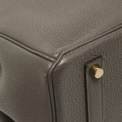 The Luxury Closet Hermès Etain Togo Leather Gold Finish Birkin 35 Bag -Best Jewelry Store luxury women hermes used handbags p769703 010