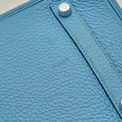 The Luxury Closet HERMES Celeste Taurillion Clemence Leather Palladium Finish Birkin 30 Bag 17 The Luxury Closet HERMES Celeste Taurillion Clemence Leather Palladium Finish Birkin 30 Bag -Best Jewelry Store luxury women hermes used handbags p847358 012