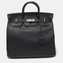 The Luxury Closet HERMES Black Togo Leather Palladium Plated HAC Birkin 40 Bag