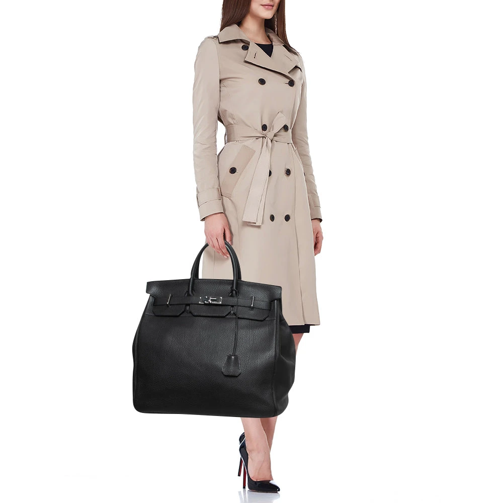 The Luxury Closet HERMES Black Togo Leather Palladium Plated HAC Birkin 40 Bag 4 The Luxury Closet HERMES Black Togo Leather Palladium Plated HAC Birkin 40 Bag - Image 2