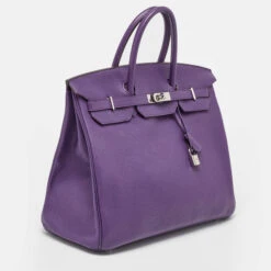 The Luxury Closet HERMES Ultraviolet Togo Leather Palladium Finish Birkin 40 Bag 12 The Luxury Closet HERMES Ultraviolet Togo Leather Palladium Finish Birkin 40 Bag -Best Jewelry Store luxury women hermes used handbags p988904 005