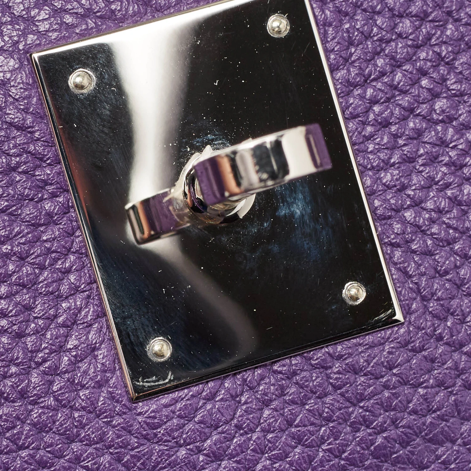 The Luxury Closet HERMES Ultraviolet Togo Leather Palladium Finish Birkin 40 Bag 8 The Luxury Closet HERMES Ultraviolet Togo Leather Palladium Finish Birkin 40 Bag - Image 6