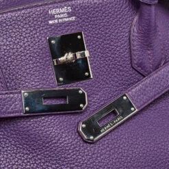 The Luxury Closet HERMES Ultraviolet Togo Leather Palladium Finish Birkin 40 Bag 14 The Luxury Closet HERMES Ultraviolet Togo Leather Palladium Finish Birkin 40 Bag -Best Jewelry Store luxury women hermes used handbags p988904 020