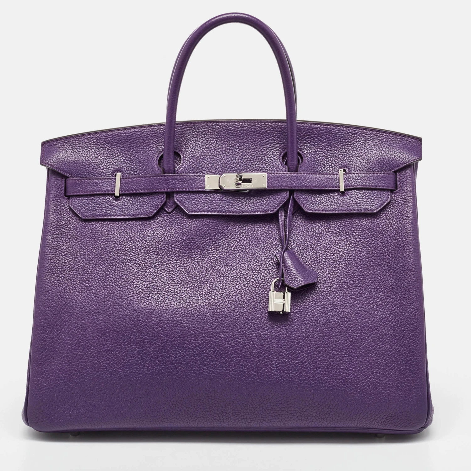 The Luxury Closet HERMES Ultraviolet Togo Leather Palladium Finish Birkin 40 Bag 3 The Luxury Closet HERMES Ultraviolet Togo Leather Palladium Finish Birkin 40 Bag