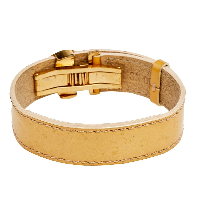 The Luxury Closet Louis Vuitton Pale Yellow Monogram Vernis Leather Good Luck Bracelet 9 The Luxury Closet Louis Vuitton Pale Yellow Monogram Vernis Leather Good Luck Bracelet - Image 7