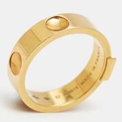 The Luxury Closet LOUIS VUITTON Empreinte 18k Yellow Gold Ring Size 52 15 The Luxury Closet LOUIS VUITTON Empreinte 18k Yellow Gold Ring Size 52 -Best Jewelry Store luxury women louis vuitton used fine jewelry p942679 005