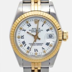 The Luxury Closet ROLEX White 18K Yellow Gold And Stainless Steel Datejust 69173 Women's Wristwatch 26 Mm 12 The Luxury Closet ROLEX White 18K Yellow Gold And Stainless Steel Datejust 69173 Women's Wristwatch 26 Mm -Best Jewelry Store luxury women rolex used watches p976988 009