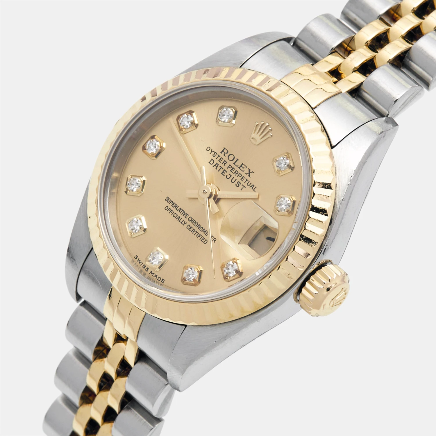 The Luxury Closet ROLEX Champagne Diamond 18k Yellow Gold Stainless Steel Datejust 79173 Women's Wristwatch 26 Mm 4 The Luxury Closet ROLEX Champagne Diamond 18k Yellow Gold Stainless Steel Datejust 79173 Women's Wristwatch 26 Mm - Image 2