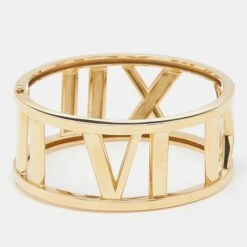 The Luxury Closet TIFFANY & CO. Open Atlas 18k Yellow Gold Wide Bracelet -Best Jewelry Store luxury women tiffany co used fine jewelry p978737 002
