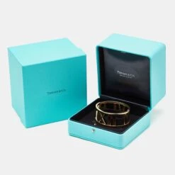 The Luxury Closet TIFFANY & CO. Open Atlas 18k Yellow Gold Wide Bracelet -Best Jewelry Store luxury women tiffany co used fine jewelry p978737 007