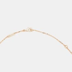 The Luxury Closet VAN CLEEF & ARPELS Vintage Alhambra Obsidian DIamond 18k Rose Gold 2023 Holiday Necklace -Best Jewelry Store luxury women van cleef and arpels new fine jewelry p978803 002