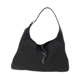Brand Street GUCCI Jackie Shoulder Bag Nylon Black Auth Mr015 -Best Jewelry Store mr015 2
