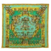 Brand Street HERMES Carre 90 ASTRES Et SOLEILS Scarf Silk Green Auth Mr067