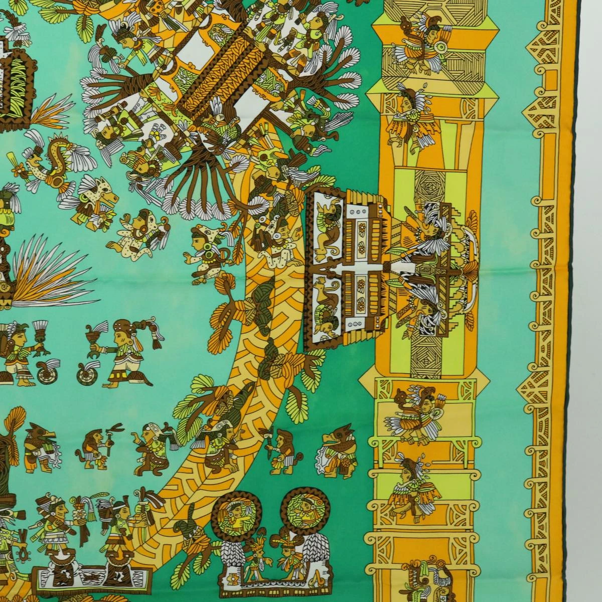 Brand Street HERMES Carre 90 ASTRES Et SOLEILS Scarf Silk Green Auth Mr067 9 Brand Street HERMES Carre 90 ASTRES Et SOLEILS Scarf Silk Green Auth Mr067 - Image 7