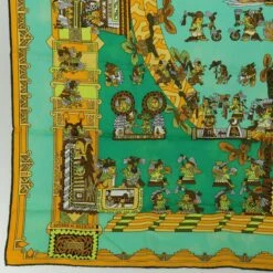 Brand Street HERMES Carre 90 ASTRES Et SOLEILS Scarf Silk Green Auth Mr067 25 Brand Street HERMES Carre 90 ASTRES Et SOLEILS Scarf Silk Green Auth Mr067 -Best Jewelry Store mr067 9