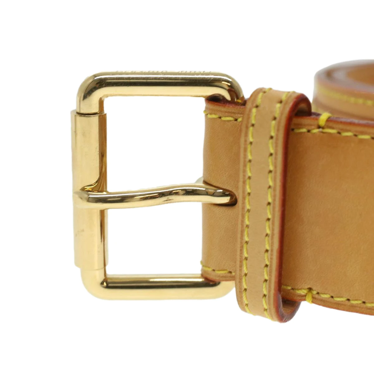 Brand Street LOUIS VUITTON Studs Belt Leather 80/32 Beige LV Auth Ro735 6 Brand Street LOUIS VUITTON Studs Belt Leather 80/32 Beige LV Auth Ro735 - Image 4