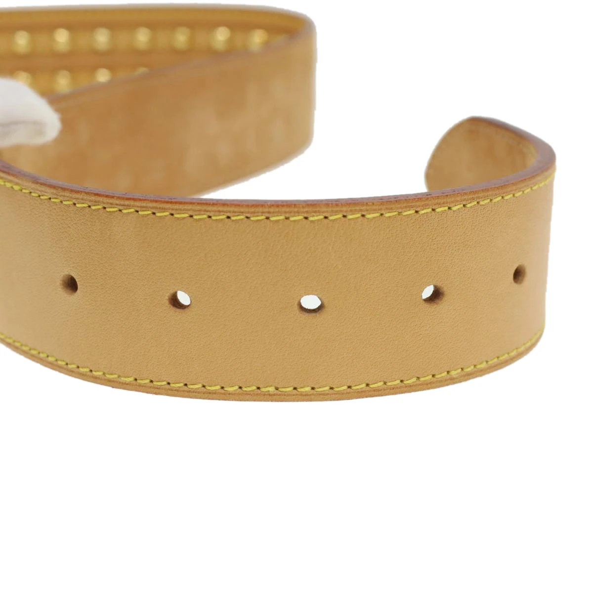 Brand Street LOUIS VUITTON Studs Belt Leather 80/32 Beige LV Auth Ro735 9 Brand Street LOUIS VUITTON Studs Belt Leather 80/32 Beige LV Auth Ro735 - Image 7