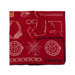 Style Tribute Symbols Motif Silk Scarf