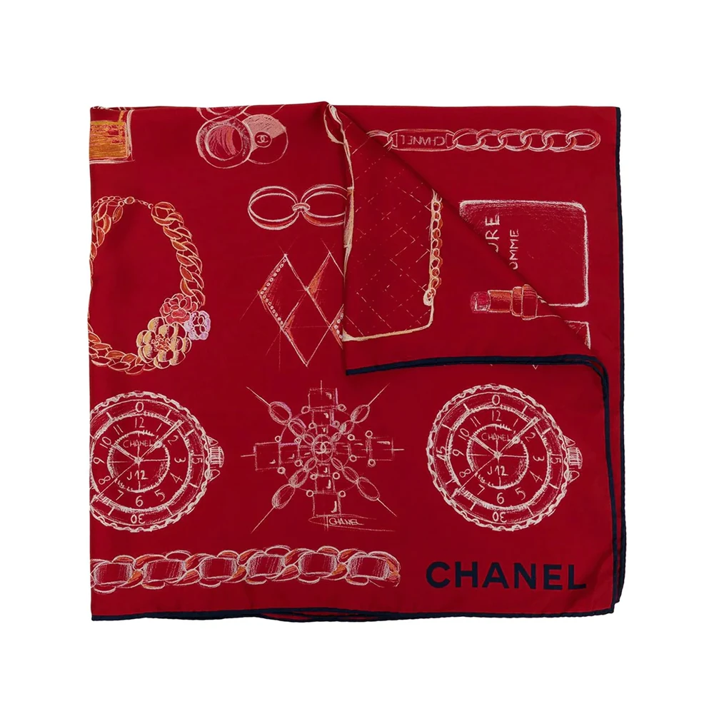 Style Tribute Symbols Motif Silk Scarf 3 Style Tribute Symbols Motif Silk Scarf