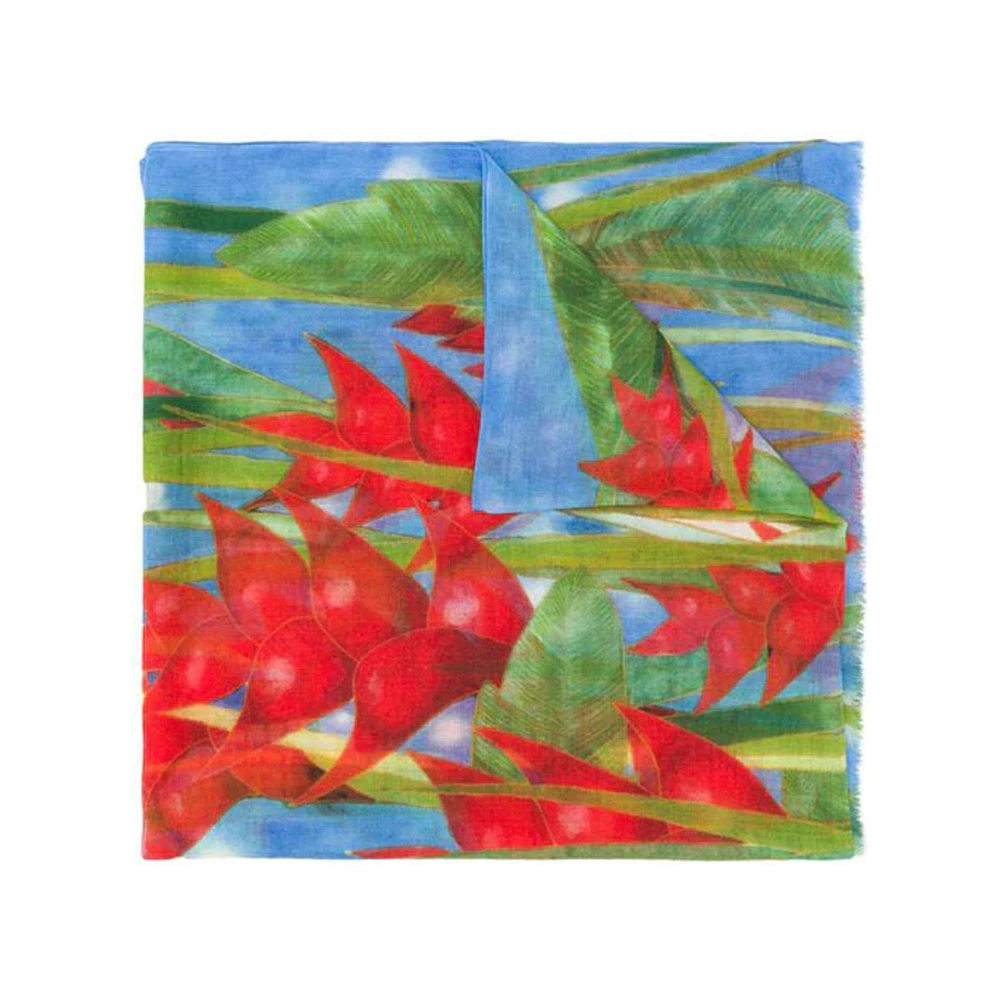 Style Tribute Floral Print Cashmere Scarf 3 Style Tribute Floral Print Cashmere Scarf