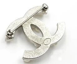 Lar Vintage CHANEL Silver CC Opal Crystal Freshwater Pearl Small Brooch -Best Jewelry Store sil cc opal crystal fresh water pearl sm br 4