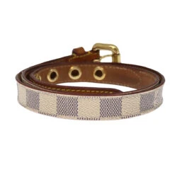 Brand Street LOUIS VUITTON Damier Azur Ceinture Tresor Belt 36.2" M9730 LV Auth Ti1747 -Best Jewelry Store ti1747 3