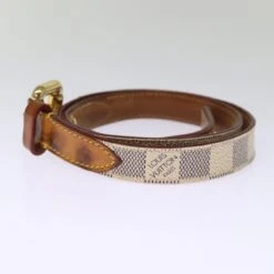 Brand Street LOUIS VUITTON Damier Azur Ceinture Tresor Belt 36.2" M9730 LV Auth Ti1747 -Best Jewelry Store ti1747 4