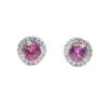 My Gemma TIFFANY & CO. Soleste Halo Pink Sapphire & Diamond Earrings In Platinum -Best Jewelry Store u138540 fv